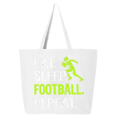 Eat Sleep Football Repeat Football Player Funny 25L Jumbo Tote