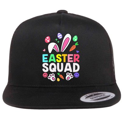 Easter Squad Family Matching Easter Day Bunny Egg Hunt Group Flat Bill Trucker Hat