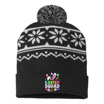 Easter Squad Family Matching Easter Day Bunny Egg Hunt Group USA-Made Snowflake Beanie