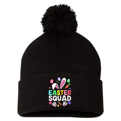 Easter Squad Family Matching Easter Day Bunny Egg Hunt Group Pom Pom 12in Knit Beanie