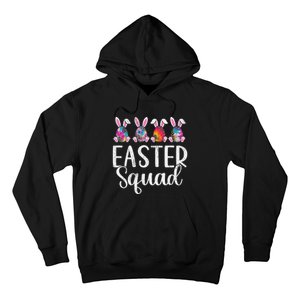 Easter Squad, Funny Egg Bunny Rabbit Rainbow Tie dye Leopard Hoodie