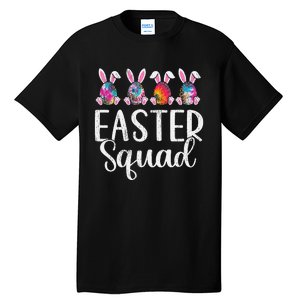 Easter Squad, Funny Egg Bunny Rabbit Rainbow Tie dye Leopard Tall T-Shirt