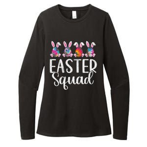 Easter Squad, Funny Egg Bunny Rabbit Rainbow Tie dye Leopard Womens CVC Long Sleeve Shirt