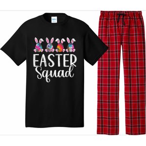 Easter Squad, Funny Egg Bunny Rabbit Rainbow Tie dye Leopard Pajama Set