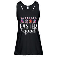 Easter Squad, Funny Egg Bunny Rabbit Rainbow Tie dye Leopard Ladies Essential Flowy Tank