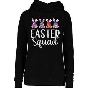 Easter Squad, Funny Egg Bunny Rabbit Rainbow Tie dye Leopard Womens Funnel Neck Pullover Hood