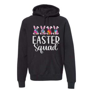 Easter Squad, Funny Egg Bunny Rabbit Rainbow Tie dye Leopard Premium Hoodie