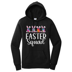 Easter Squad, Funny Egg Bunny Rabbit Rainbow Tie dye Leopard Women's Pullover Hoodie