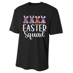 Easter Squad, Funny Egg Bunny Rabbit Rainbow Tie dye Leopard Performance Sprint T-Shirt