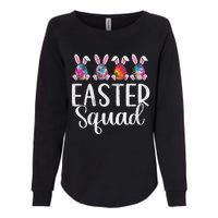 Easter Squad, Funny Egg Bunny Rabbit Rainbow Tie dye Leopard Womens California Wash Sweatshirt