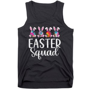 Easter Squad, Funny Egg Bunny Rabbit Rainbow Tie dye Leopard Tank Top