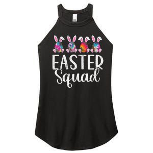 Easter Squad, Funny Egg Bunny Rabbit Rainbow Tie dye Leopard Women's Perfect Tri Rocker Tank