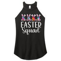 Easter Squad, Funny Egg Bunny Rabbit Rainbow Tie dye Leopard Women's Perfect Tri Rocker Tank