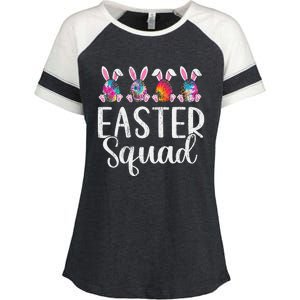 Easter Squad, Funny Egg Bunny Rabbit Rainbow Tie dye Leopard Enza Ladies Jersey Colorblock Tee