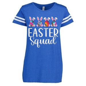 Easter Squad, Funny Egg Bunny Rabbit Rainbow Tie dye Leopard Enza Ladies Jersey Football T-Shirt