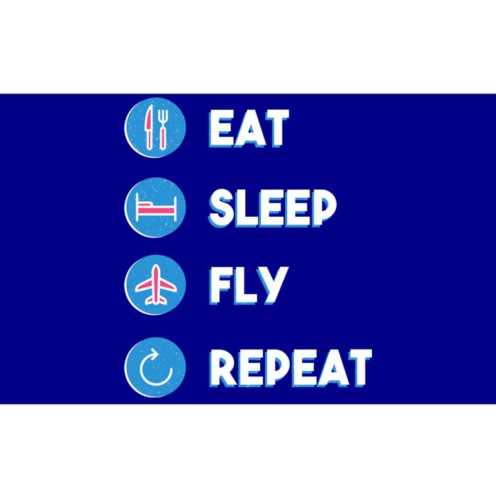 Eat Sleep Fly Repeat Funny Aviator Pilot Cute Cool Gift Bumper Sticker