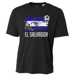 El Salvador Flag Jersey Salvadorean Soccer Team Salvadorean Cooling Performance Crew T-Shirt