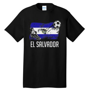 El Salvador Flag Jersey Salvadorean Soccer Team Salvadorean Tall T-Shirt