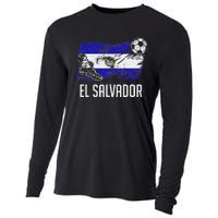 El Salvador Flag Jersey Salvadorean Soccer Team Salvadorean Cooling Performance Long Sleeve Crew