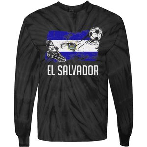 El Salvador Flag Jersey Salvadorean Soccer Team Salvadorean Tie-Dye Long Sleeve Shirt