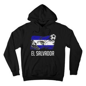 El Salvador Flag Jersey Salvadorean Soccer Team Salvadorean Tall Hoodie