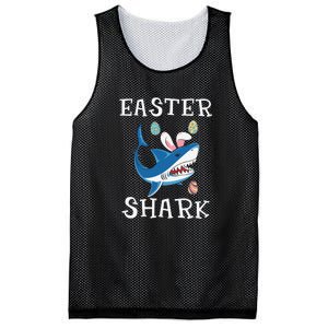 Easter Shark Funny Easter Day Gift Cute Ears Bunny Egg Mesh Reversible Basketball Jersey Tank