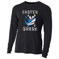 Easter Shark Funny Easter Day Gift Cute Ears Bunny Egg Cooling Performance Long Sleeve Crew