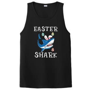 Easter Shark Funny Easter Day Gift Cute Ears Bunny Egg PosiCharge Competitor Tank