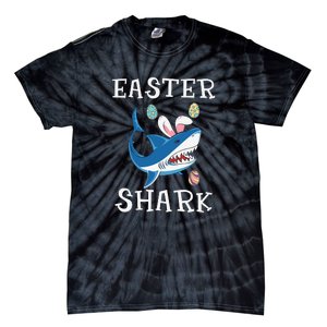 Easter Shark Funny Easter Day Gift Cute Ears Bunny Egg Tie-Dye T-Shirt