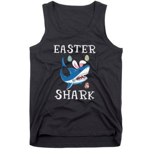 Easter Shark Funny Easter Day Gift Cute Ears Bunny Egg Tank Top