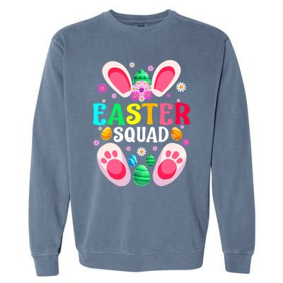 Easter Squad Family Matching Easter Day Bunny Egg Hunt Group Gift Garment-Dyed Sweatshirt