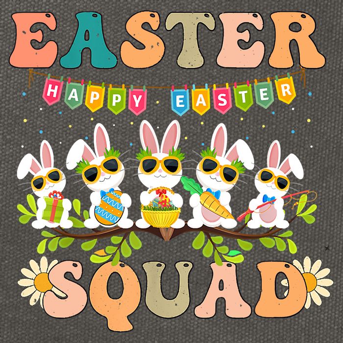 Easter Squad Funny Cotton Canvas Backpack
