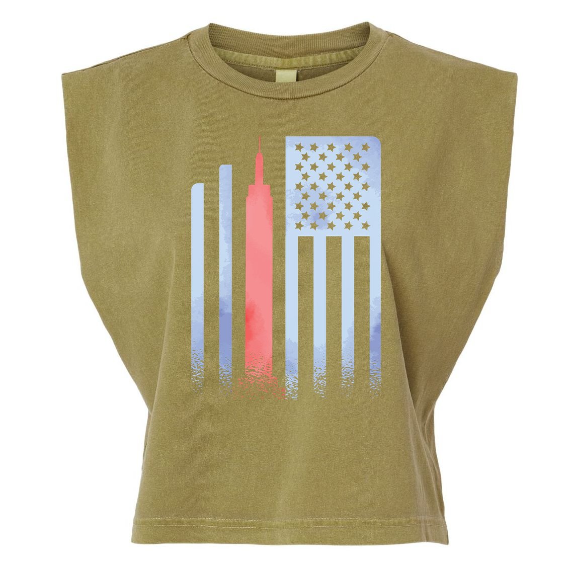 Empire State Flag Garment-Dyed Women's Muscle Tee