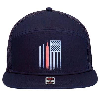 Empire State Flag 7 Panel Mesh Trucker Snapback Hat