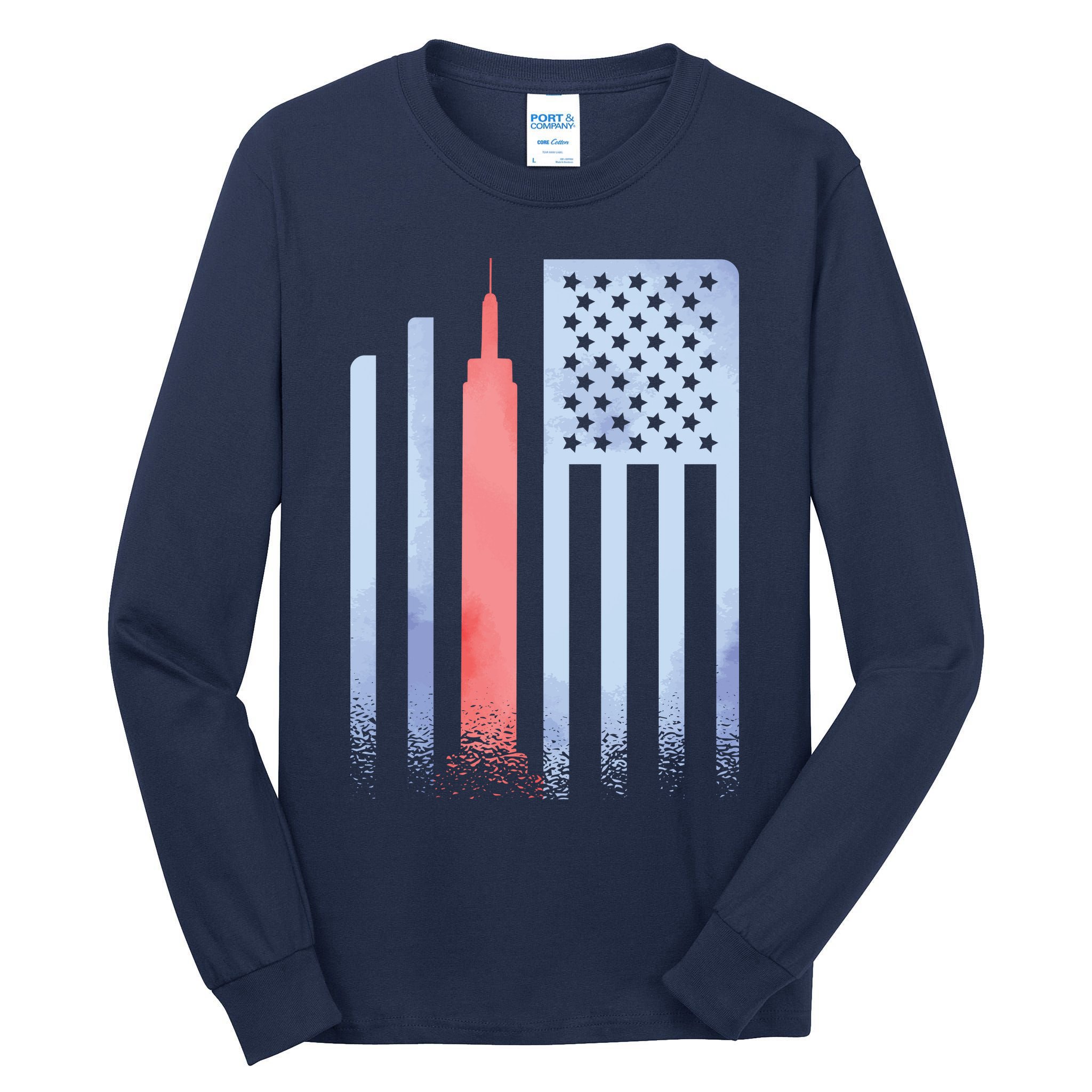 Empire State Flag Tall Long Sleeve T-Shirt
