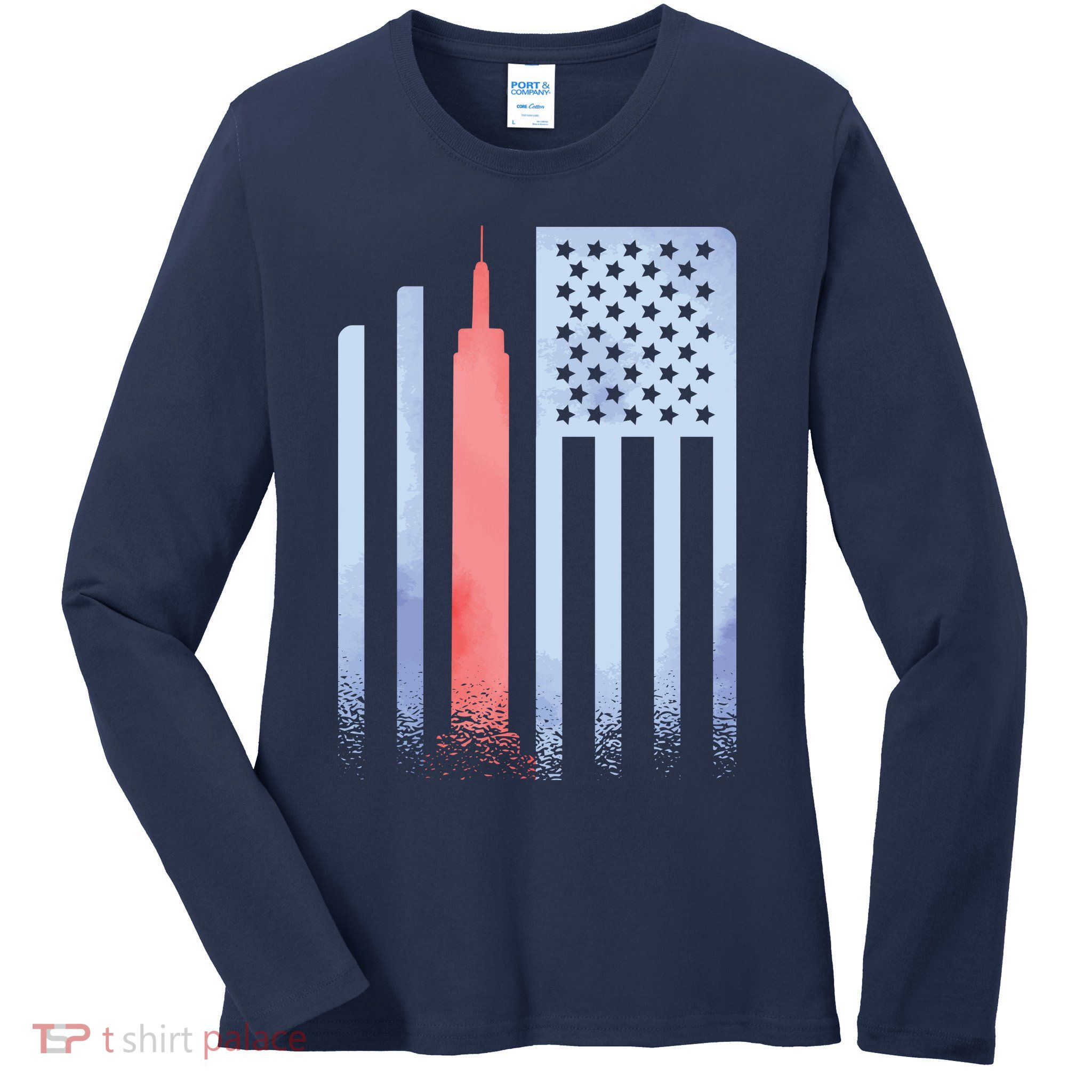 Empire State Flag Ladies Long Sleeve Shirt