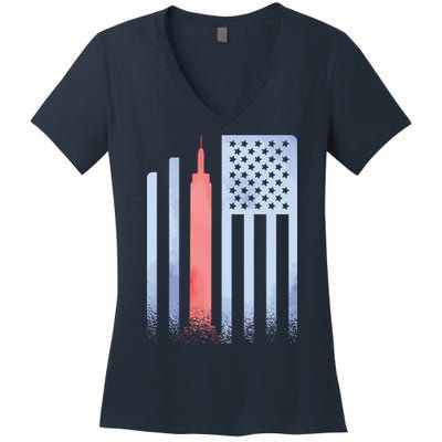 Empire State Flag Women's V-Neck T-Shirt