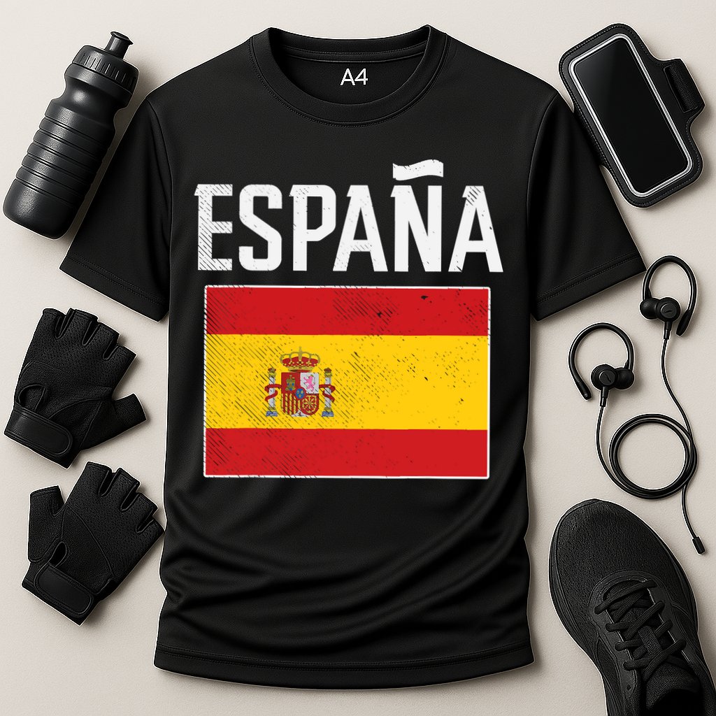 Espana Spain Flag Spanish Soccer Cooling Performance Crew T-Shirt