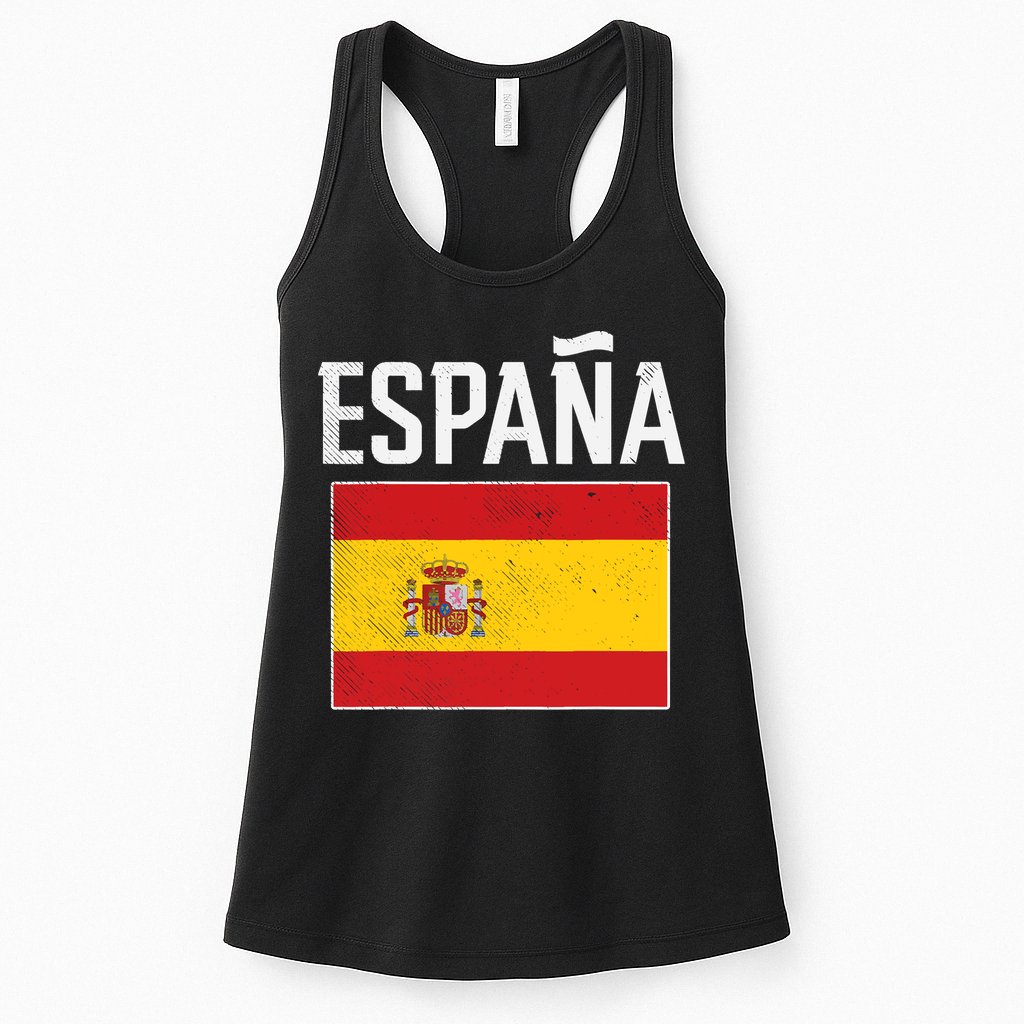 Espana Spain Flag Spanish Soccer Womens Tank Top