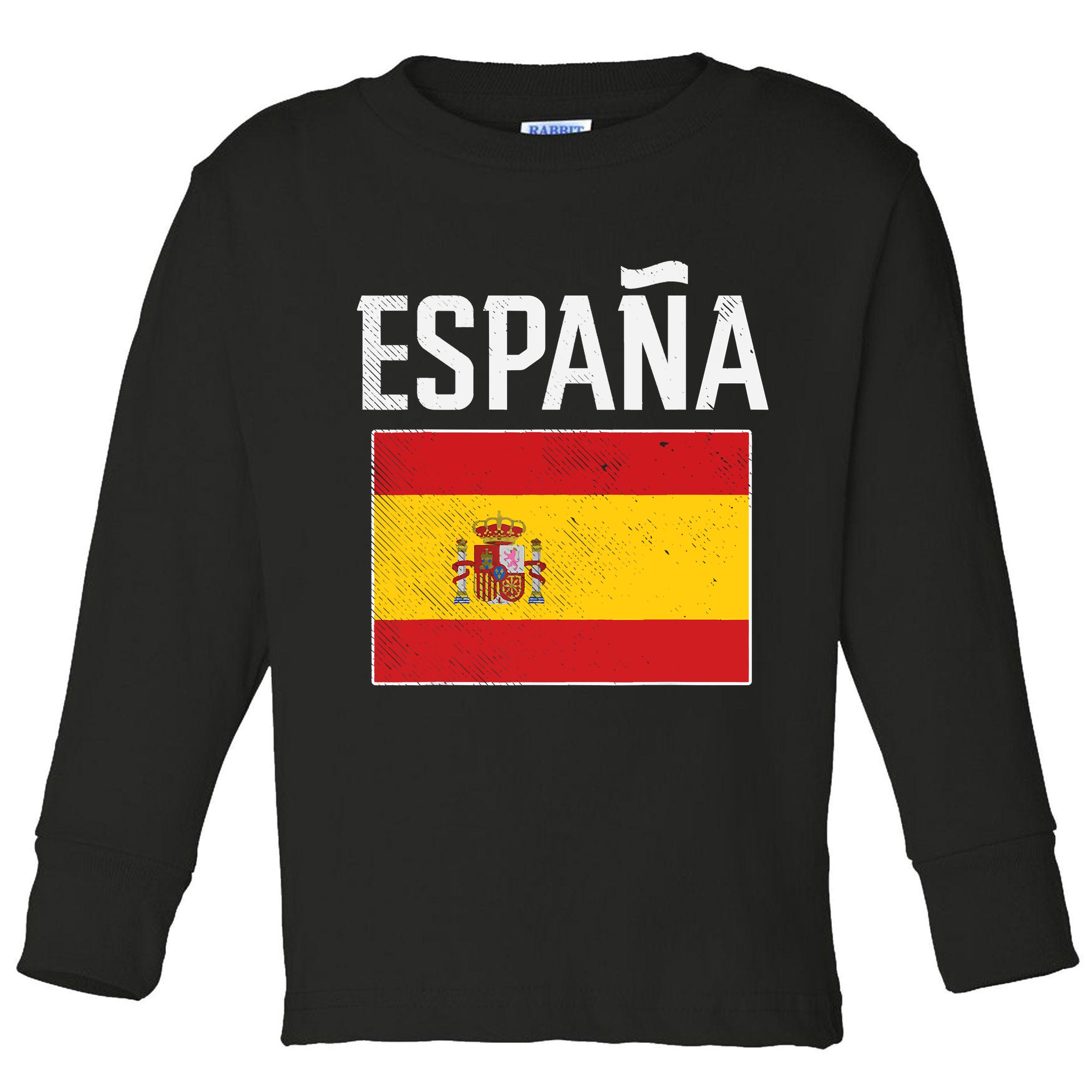 Espana Spain Flag Spanish Soccer Toddler Long Sleeve Shirt