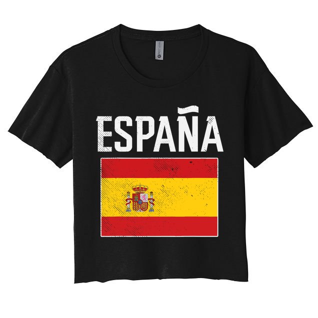 Espana Spain Flag Spanish Soccer Crop Top