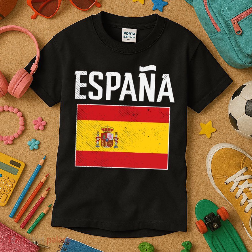 Espana Spain Flag Spanish Soccer Kids T-Shirt