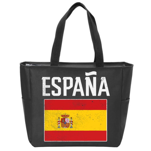Espana Spain Flag Spanish Soccer Zip Tote Bag