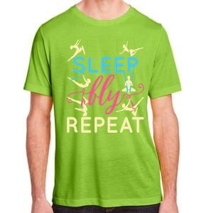 Eat Sleep Fly Repeat Gift Cute Aerial Yoga Gift Adult ChromaSoft Performance T-Shirt