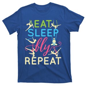 Eat Sleep Fly Repeat Gift Cute Aerial Yoga Gift T-Shirt