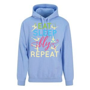 Eat Sleep Fly Repeat Gift Cute Aerial Yoga Gift Unisex Surf Hoodie