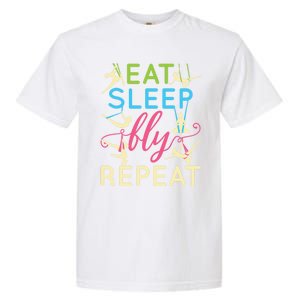 Eat Sleep Fly Repeat Gift Cute Aerial Yoga Gift Garment-Dyed Heavyweight T-Shirt