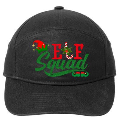 Elf Squad Festive Cute Christmas 7-Panel Snapback Hat