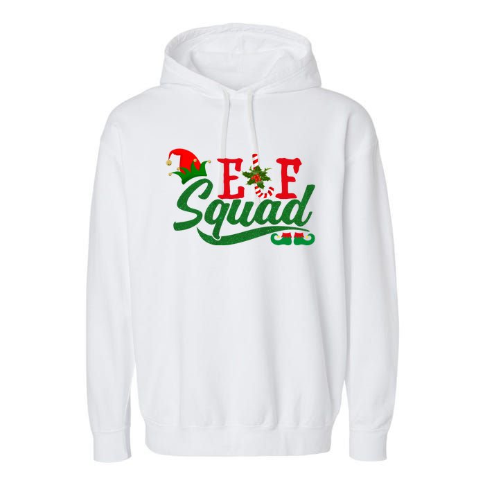 Elf Squad Festive Cute Christmas Garment-Dyed Fleece Hoodie