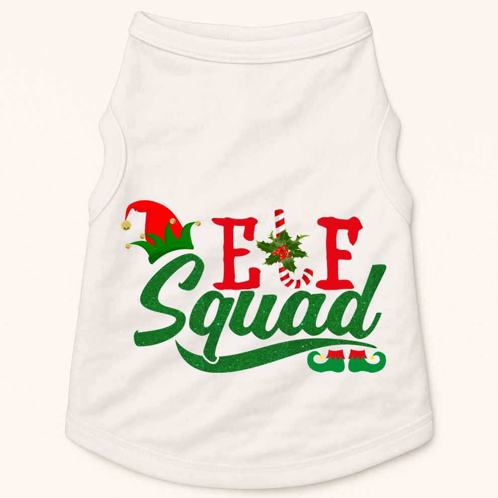 Elf Squad Festive Cute Christmas Doggie Tank